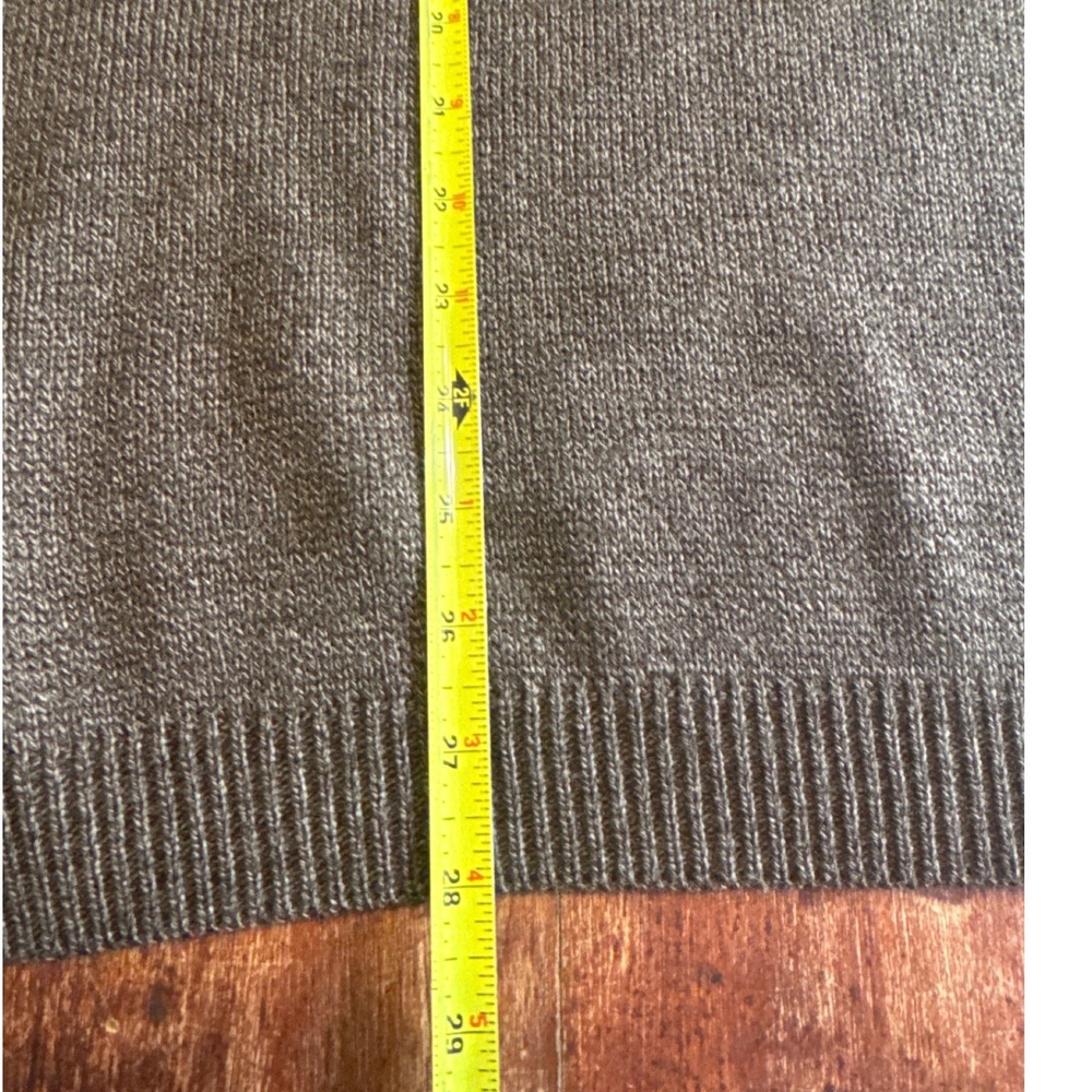 Scandia Woods Mens XL Brown Marled Henley Sweater Elbow Patches MSW-944 - Picture 9 of 11